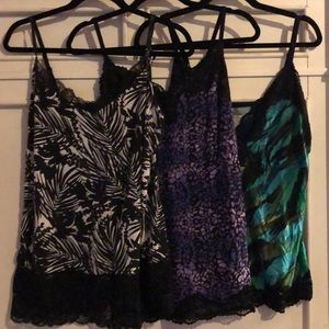 3 lane Bryant lacy tanks
